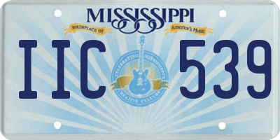 MS license plate IIC539