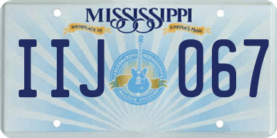 MS license plate IIJ067