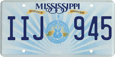 MS license plate IIJ945