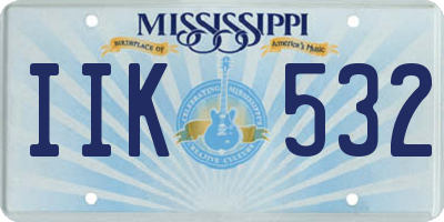 MS license plate IIK532