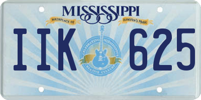 MS license plate IIK625