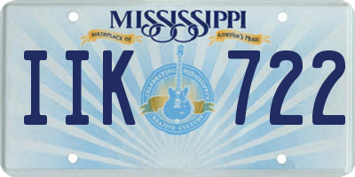 MS license plate IIK722
