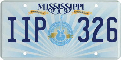 MS license plate IIP326