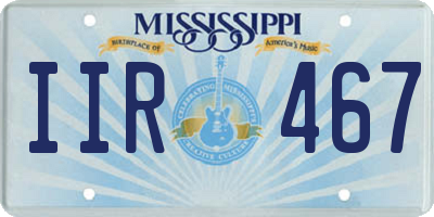 MS license plate IIR467