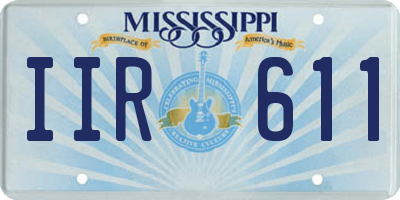 MS license plate IIR611
