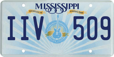 MS license plate IIV509