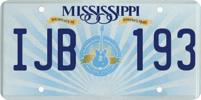 MS license plate IJB193