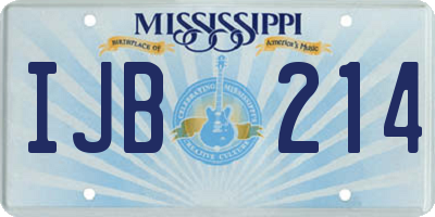 MS license plate IJB214