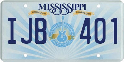 MS license plate IJB401
