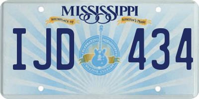 MS license plate IJD434