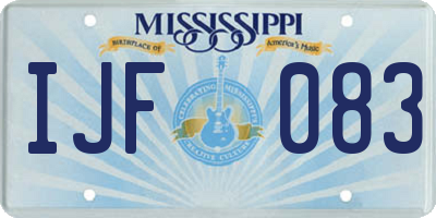 MS license plate IJF083
