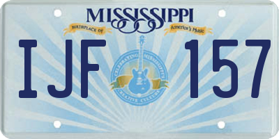MS license plate IJF157
