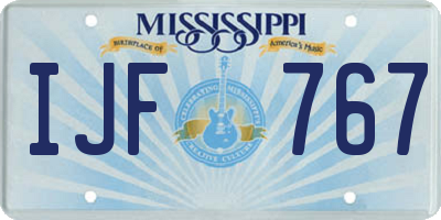 MS license plate IJF767