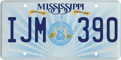 MS license plate IJM390