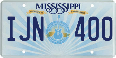 MS license plate IJN400
