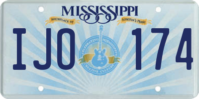 MS license plate IJO174