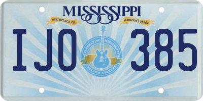 MS license plate IJO385
