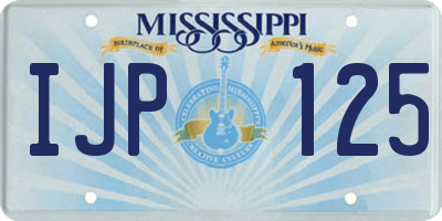 MS license plate IJP125