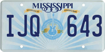 MS license plate IJQ643