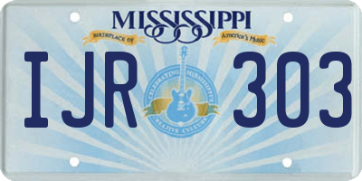 MS license plate IJR303