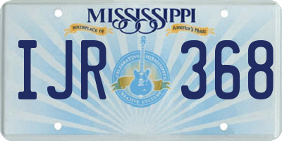 MS license plate IJR368