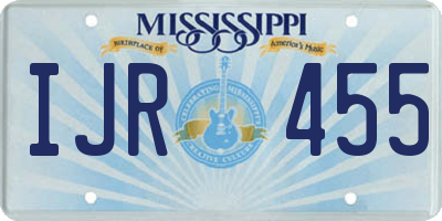 MS license plate IJR455