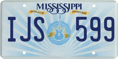 MS license plate IJS599
