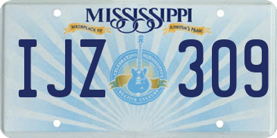 MS license plate IJZ309