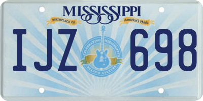 MS license plate IJZ698