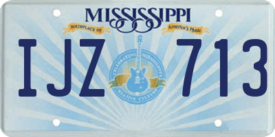 MS license plate IJZ713