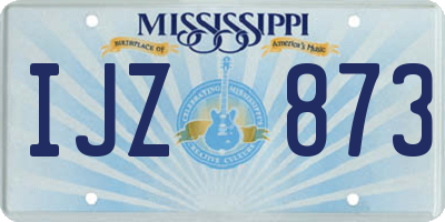 MS license plate IJZ873