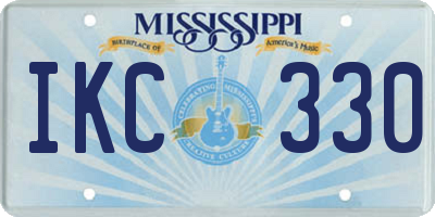 MS license plate IKC330