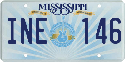 MS license plate INE146