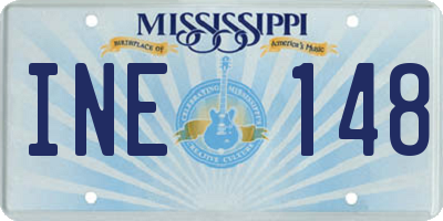 MS license plate INE148