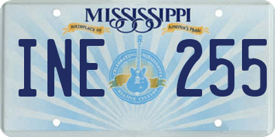 MS license plate INE255