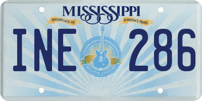 MS license plate INE286