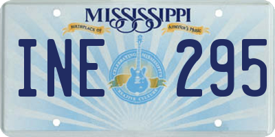 MS license plate INE295