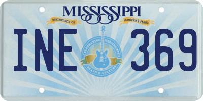 MS license plate INE369