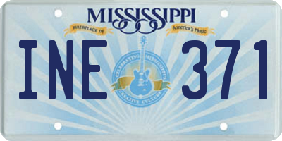 MS license plate INE371