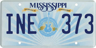MS license plate INE373