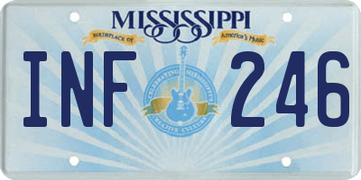 MS license plate INF246