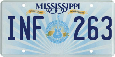 MS license plate INF263