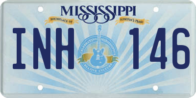 MS license plate INH146