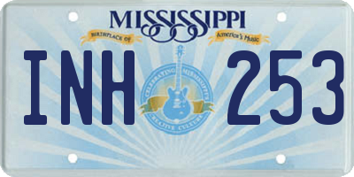 MS license plate INH253