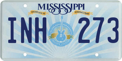 MS license plate INH273