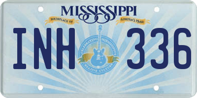 MS license plate INH336