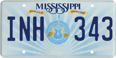 MS license plate INH343