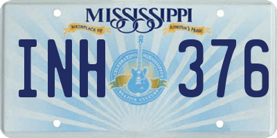 MS license plate INH376