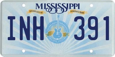 MS license plate INH391