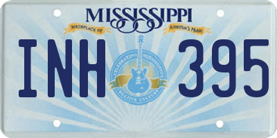 MS license plate INH395